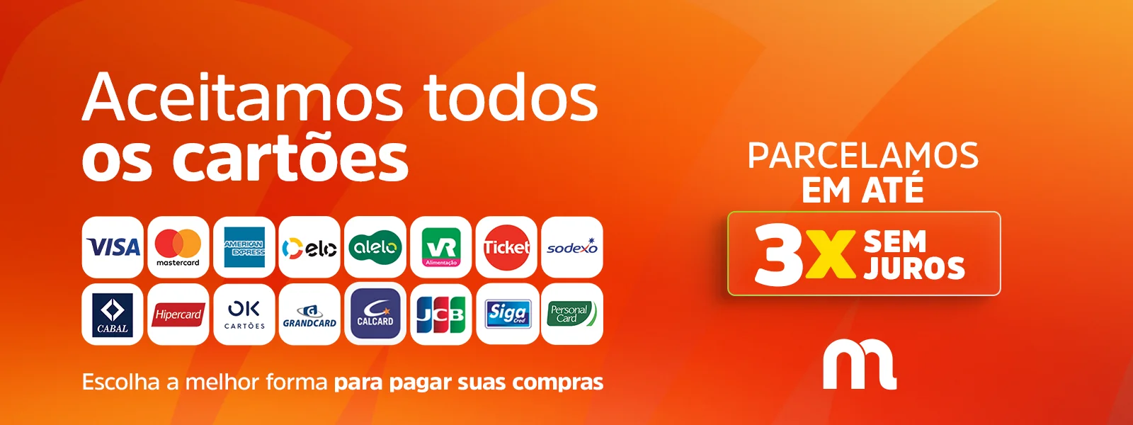 ACEITAMOS TODOS OS CARTÕES