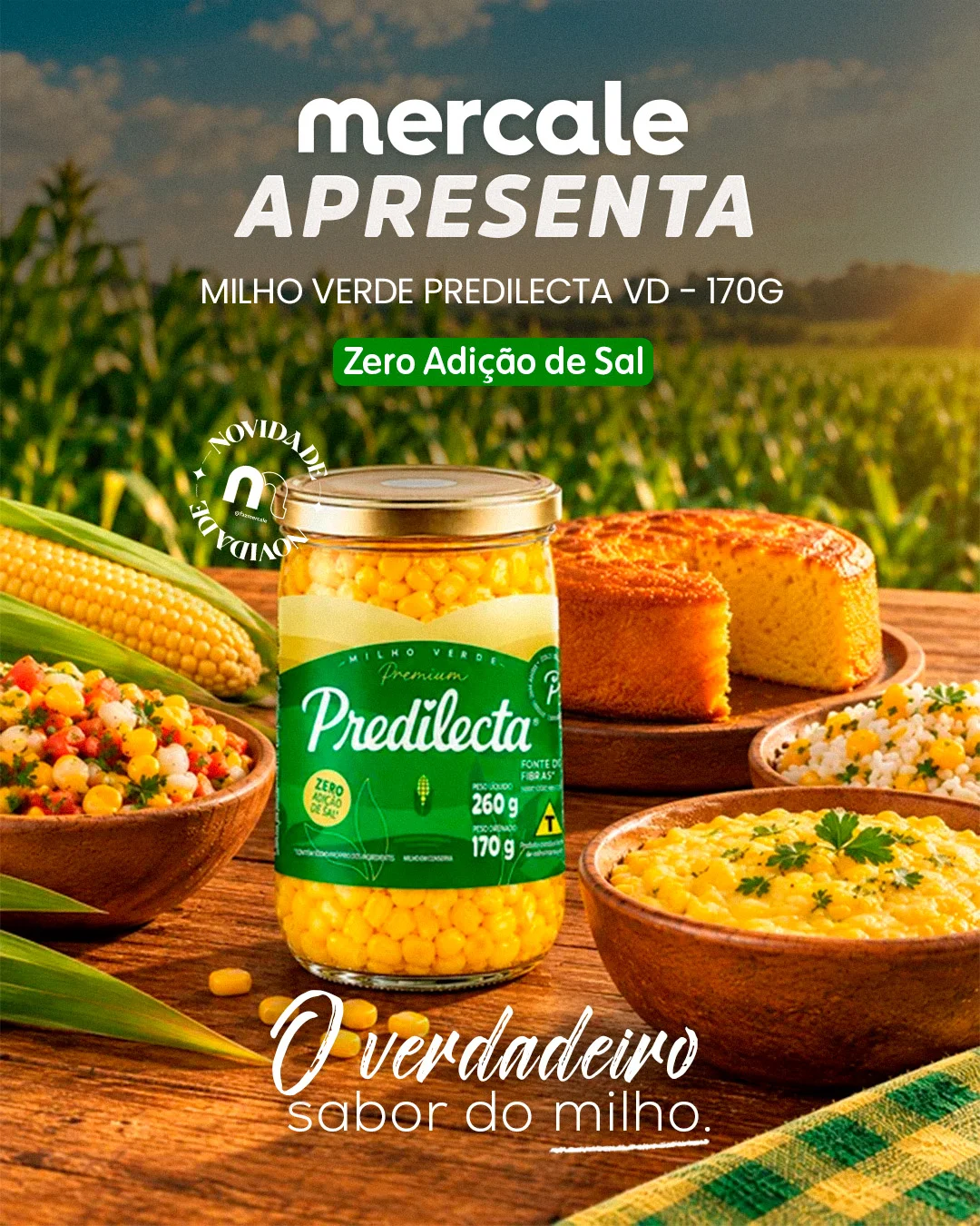 Tem novidade para dar um toque especial às suas receitas! 🌽💛