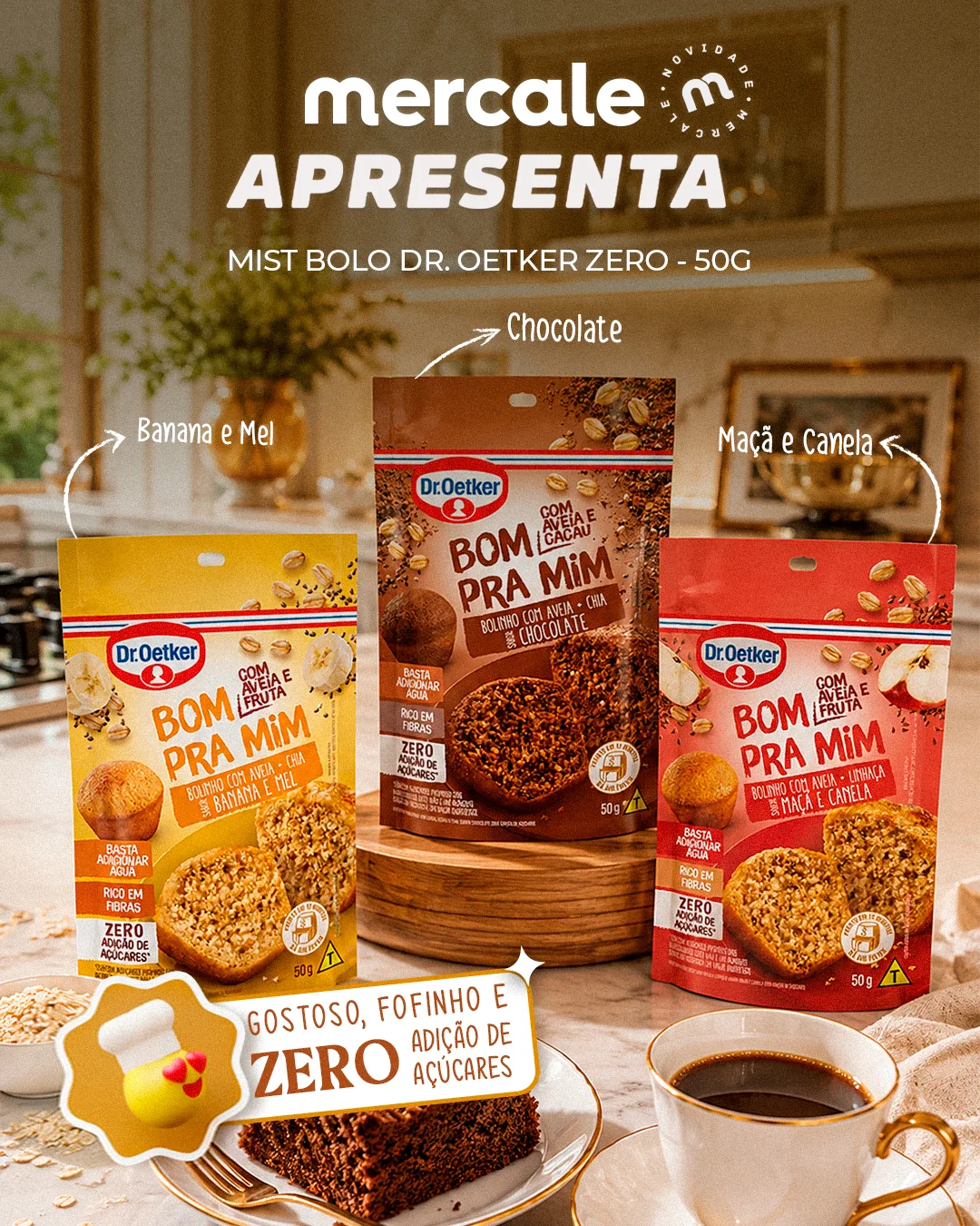 Vontade de um bolinho quentinho no lanche, mas sem fugir da rotina? 🧁☕