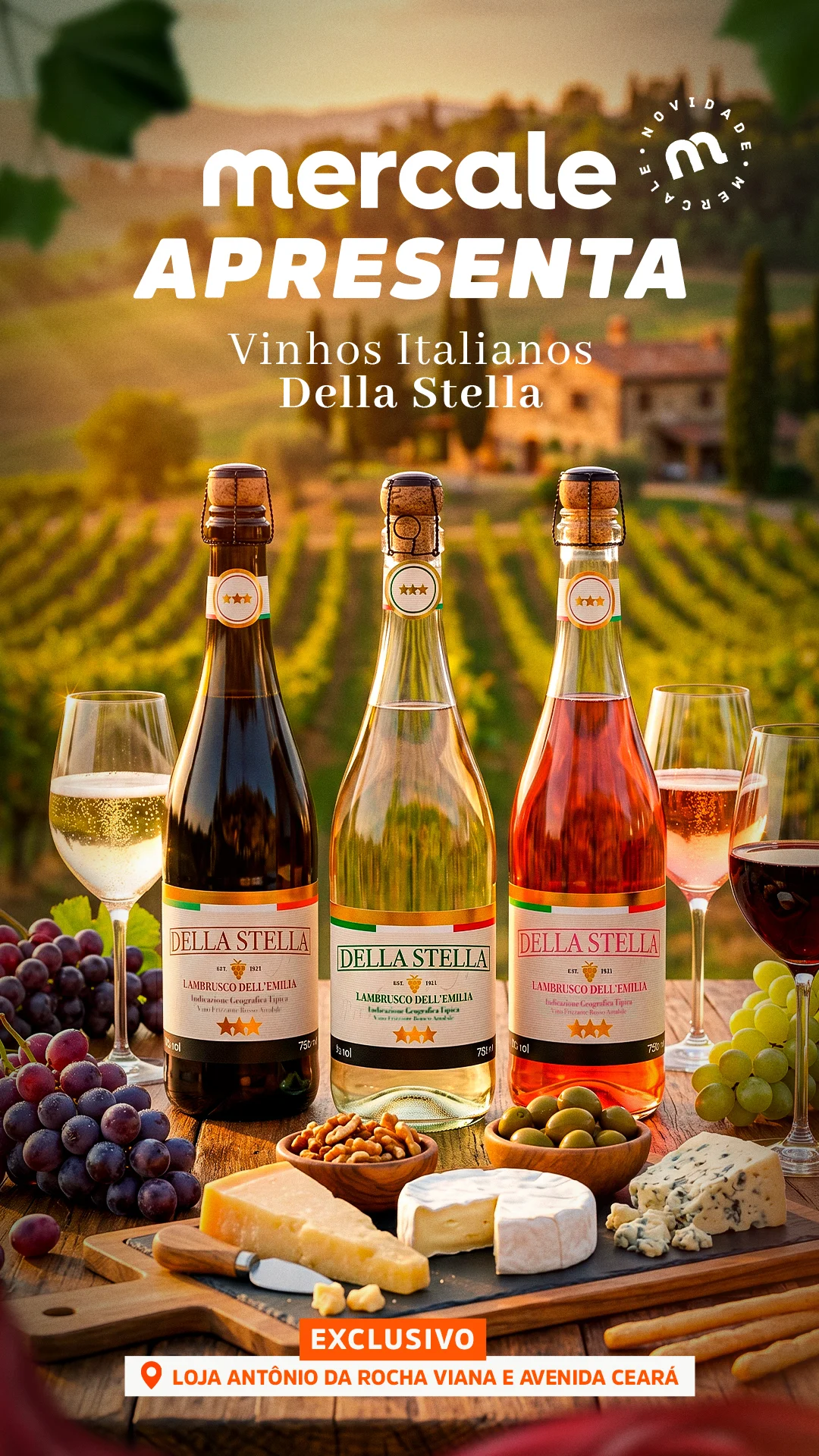 🍷 Uma experiência italiana acaba de chegar ao Mercale!